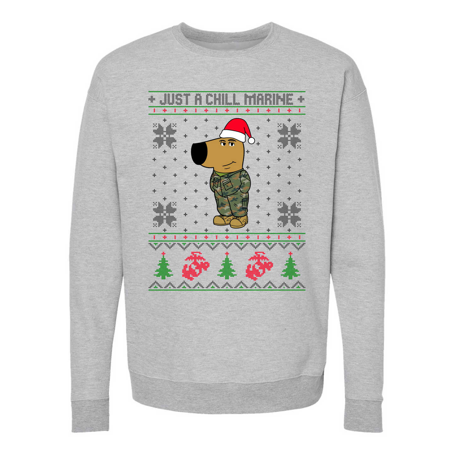 Just a Chill Marine Ugly Christmas Sweaters