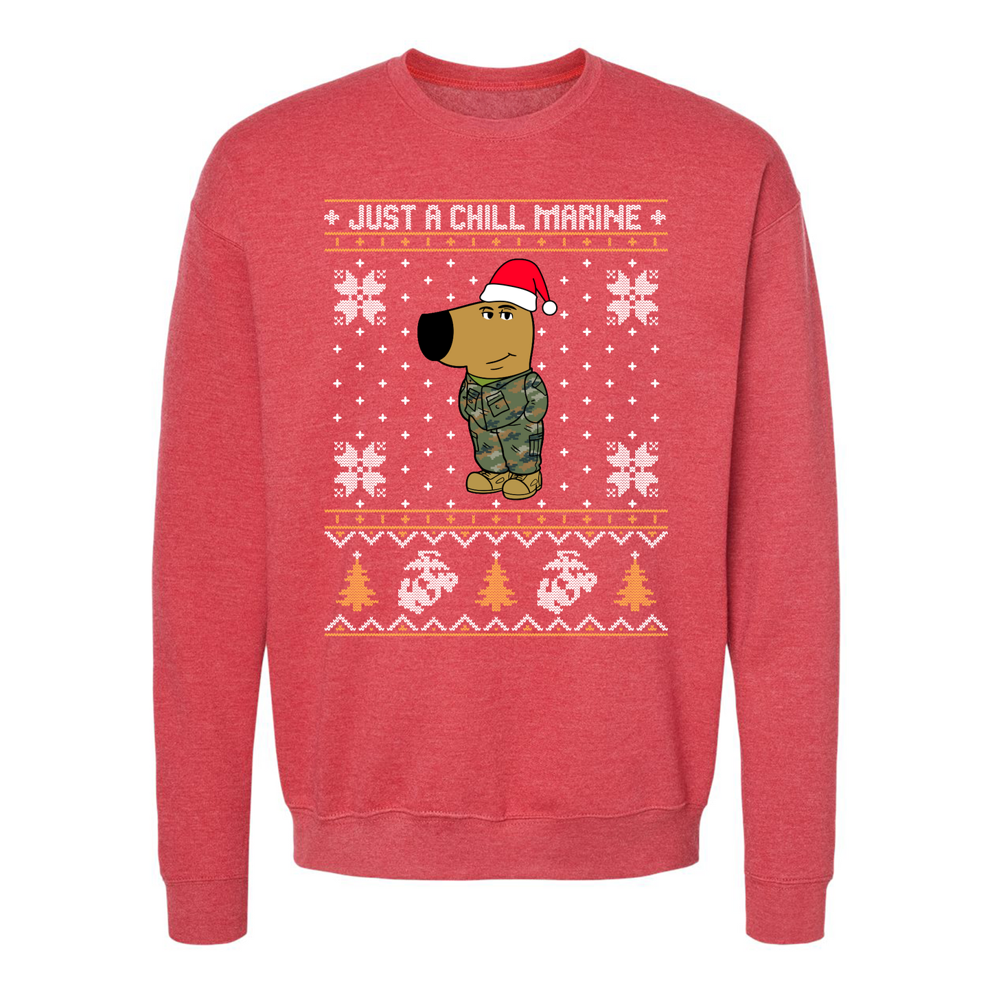 Just a Chill Marine Ugly Christmas Sweaters