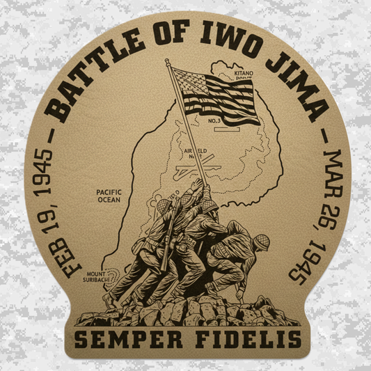 Iwo Jima | Forged Legacy | Leather Patch | Velcro Backed