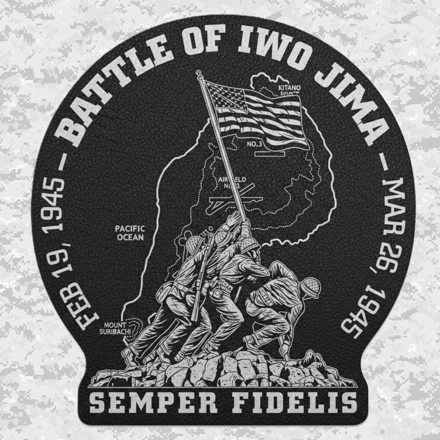Iwo Jima | Forged Legacy | Leather Patch | Velcro Backed