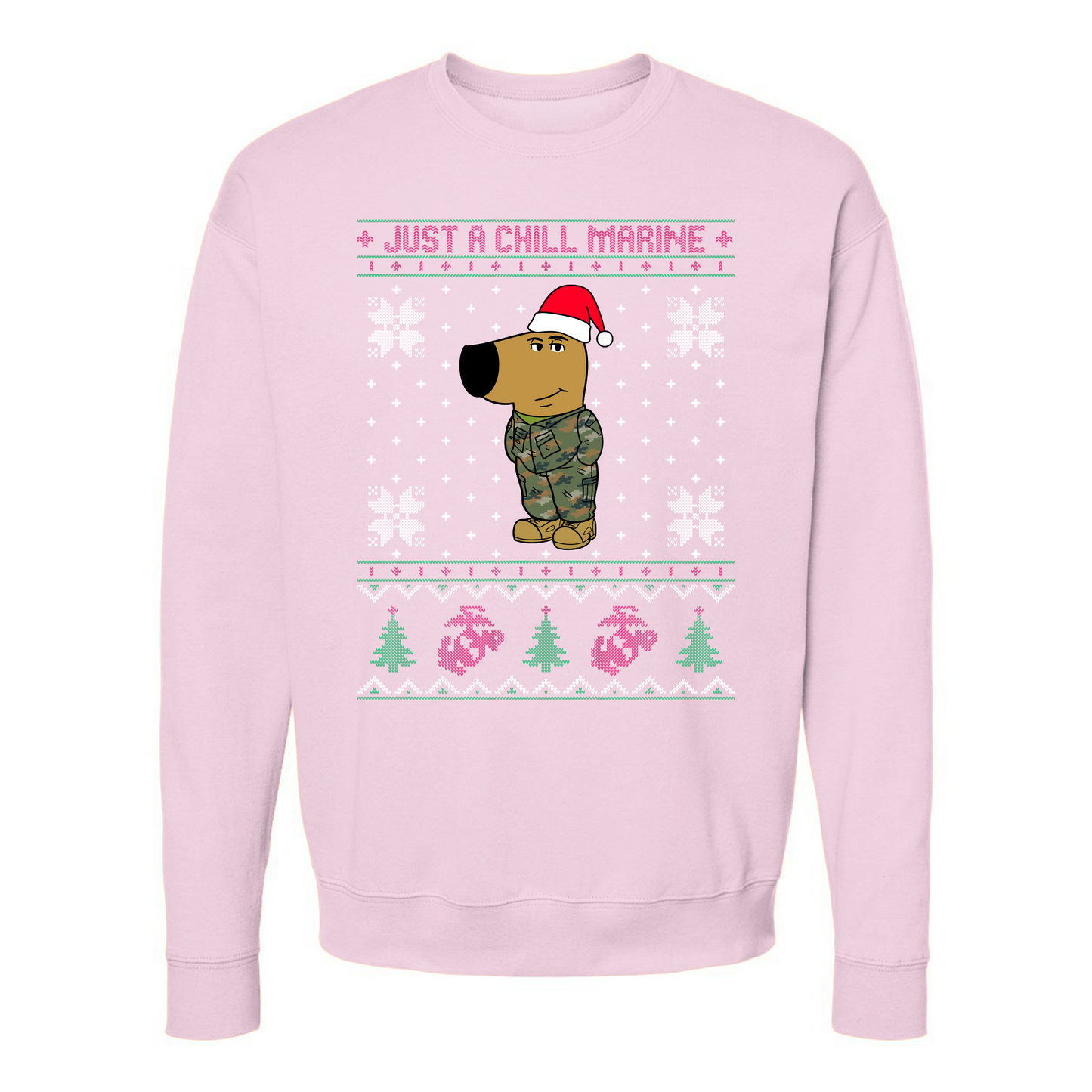 Just a Chill Marine Ugly Christmas Sweaters