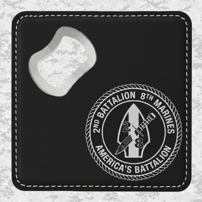 2nd Battalion 8th Marines Unit "America's Battalion" | Leather Coaster & Opener