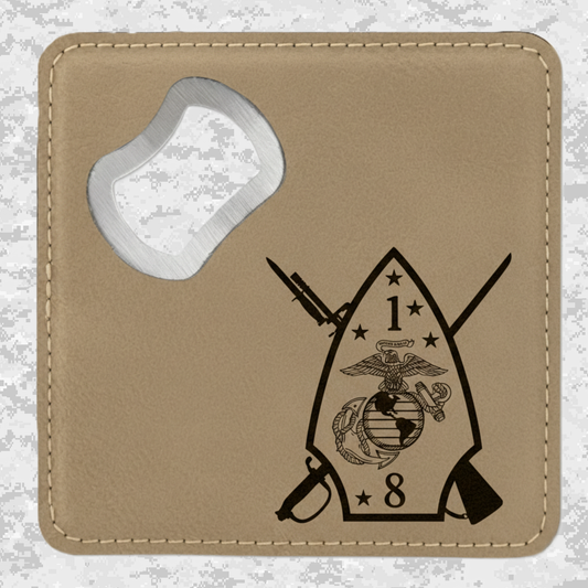 1st Battalion 8th Marines Unit "The Beirut Battalion" | Leather Coaster & Opener