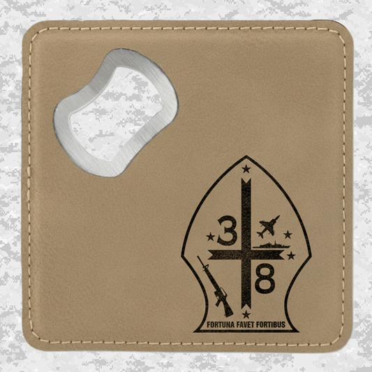3rd Battalion 8th Marines Unit "The Commandant's Battalion" | Leather Coaster & Opener