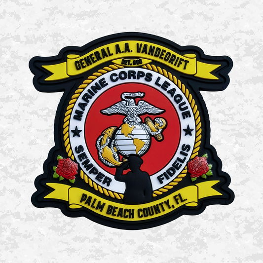 Marine Corps League | General A.A. Vandegrift Detachment #68 | PVC Patch | Velcro Backed