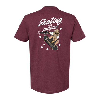 Skating With Purpose - Marine in Skate (marpat desert) Shirt