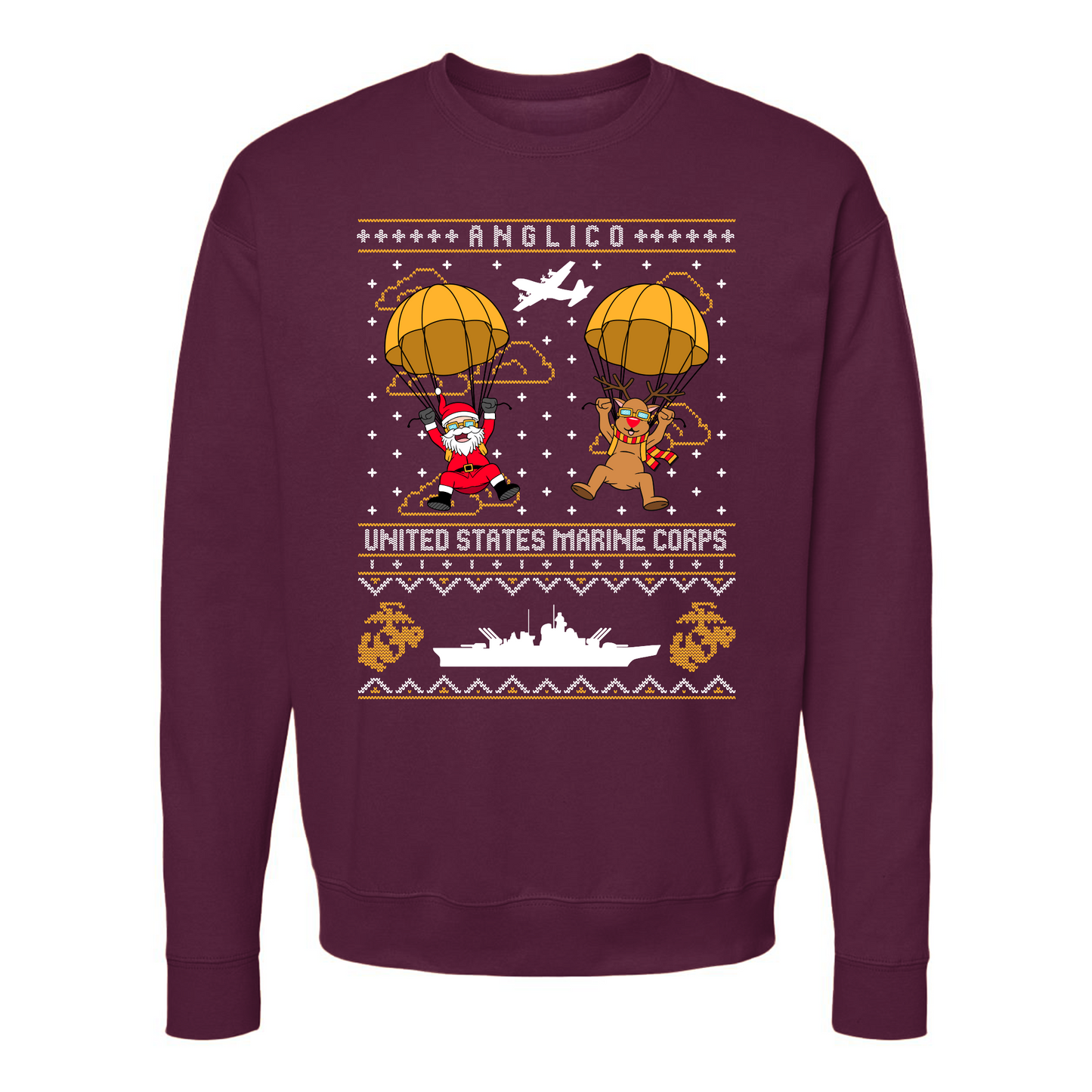 ANGLICO United States Marine Corps Ugly Christmas Sweaters