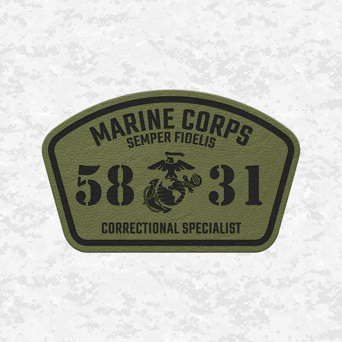 MOS 5831 Correctional Specialist | Leather Patch | Velcro Backed