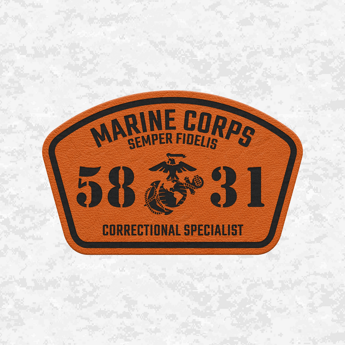 MOS 5831 Correctional Specialist | Leather Patch | Velcro Backed
