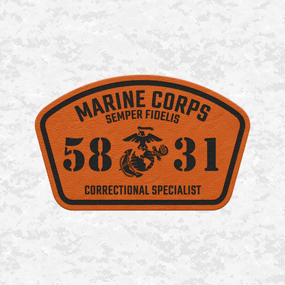 MOS 5831 Correctional Specialist | Leather Patch | Velcro Backed