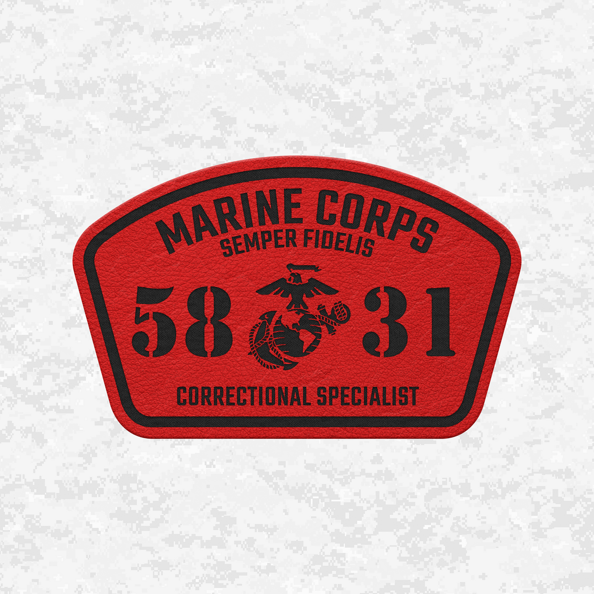 MOS 5831 Correctional Specialist | Leather Patch | Velcro Backed