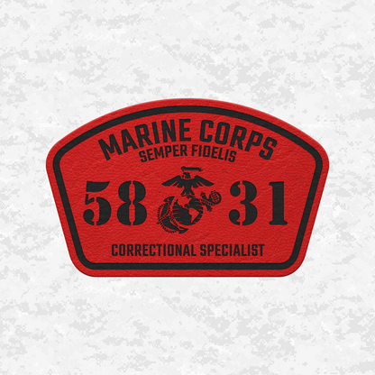 MOS 5831 Correctional Specialist | Leather Patch | Velcro Backed