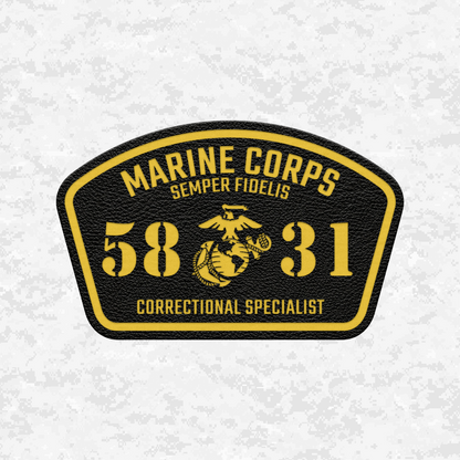 MOS 5831 Correctional Specialist | Leather Patch | Velcro Backed