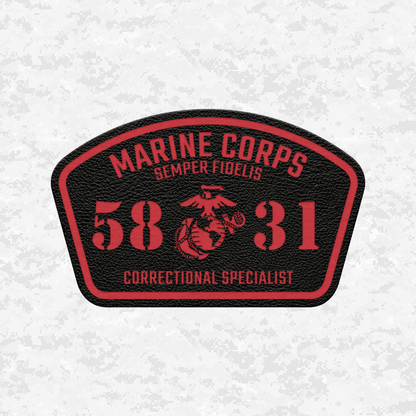 MOS 5831 Correctional Specialist | Leather Patch | Velcro Backed
