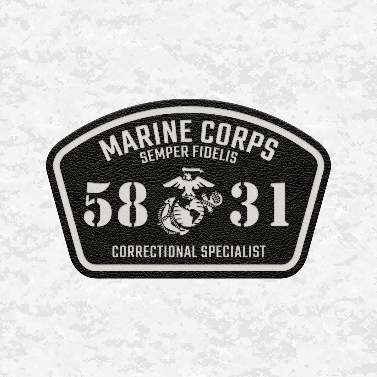 MOS 5831 Correctional Specialist | Leather Patch | Velcro Backed