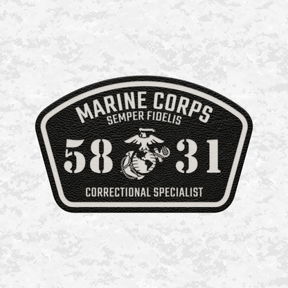 MOS 5831 Correctional Specialist | Leather Patch | Velcro Backed