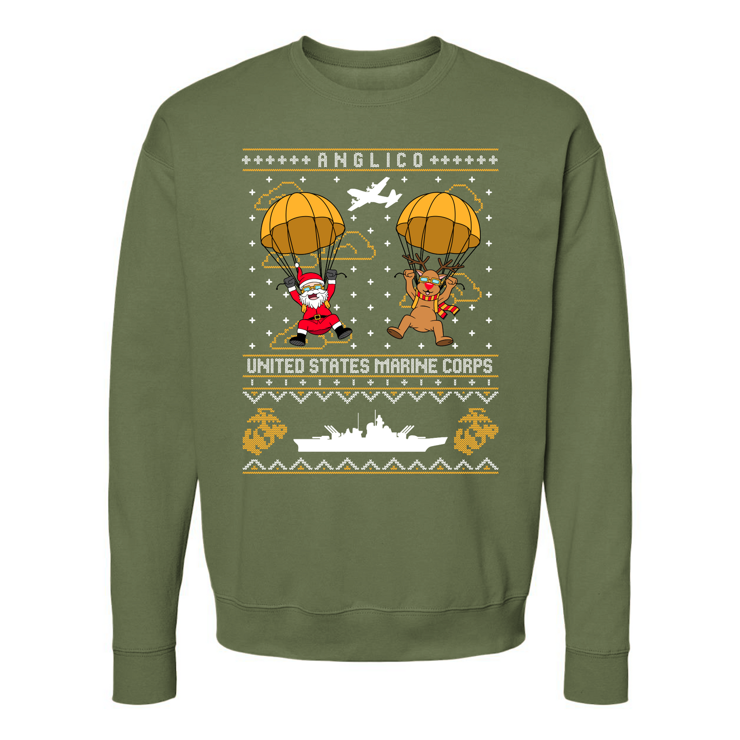 ANGLICO United States Marine Corps Ugly Christmas Sweaters