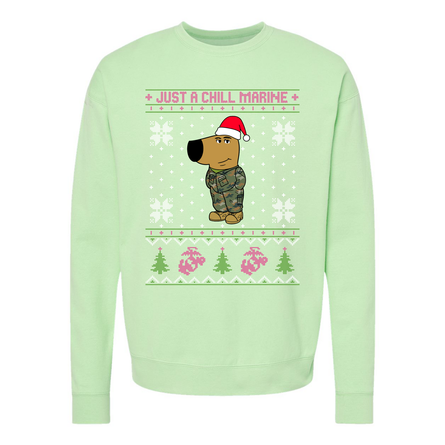 Just a Chill Marine Ugly Christmas Sweaters