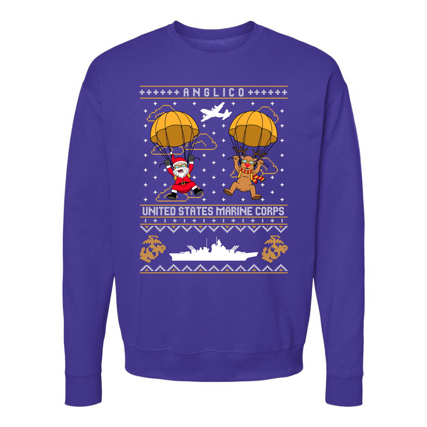 ANGLICO United States Marine Corps Ugly Christmas Sweaters