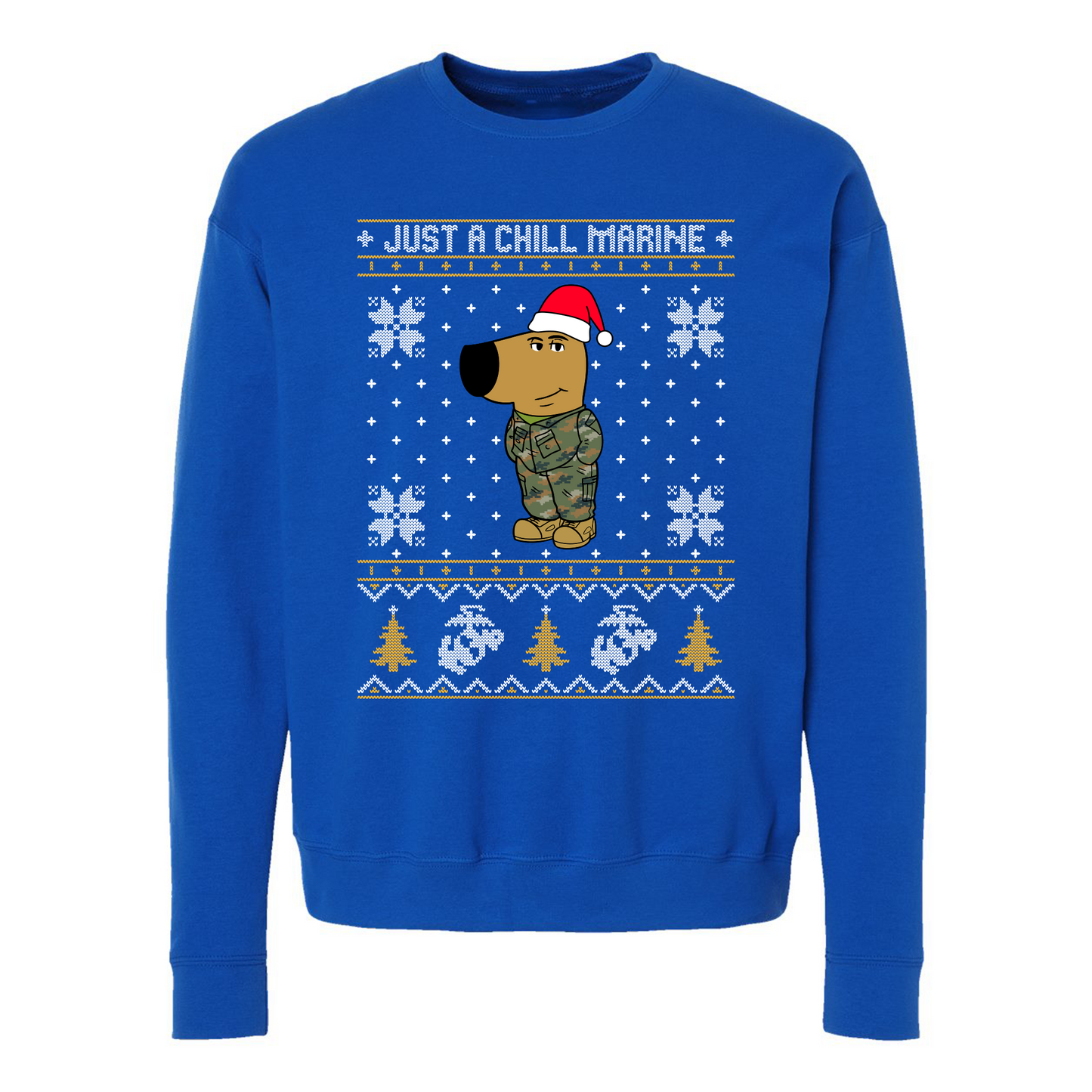 Just a Chill Marine Ugly Christmas Sweaters