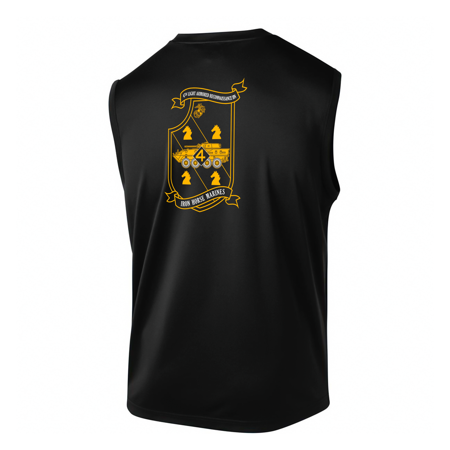 4th Light Armored Reconnaissance Battalion "Iron Horse Marines " DRIFIT Sleeveless, Tank, Sleeveless Hoodie