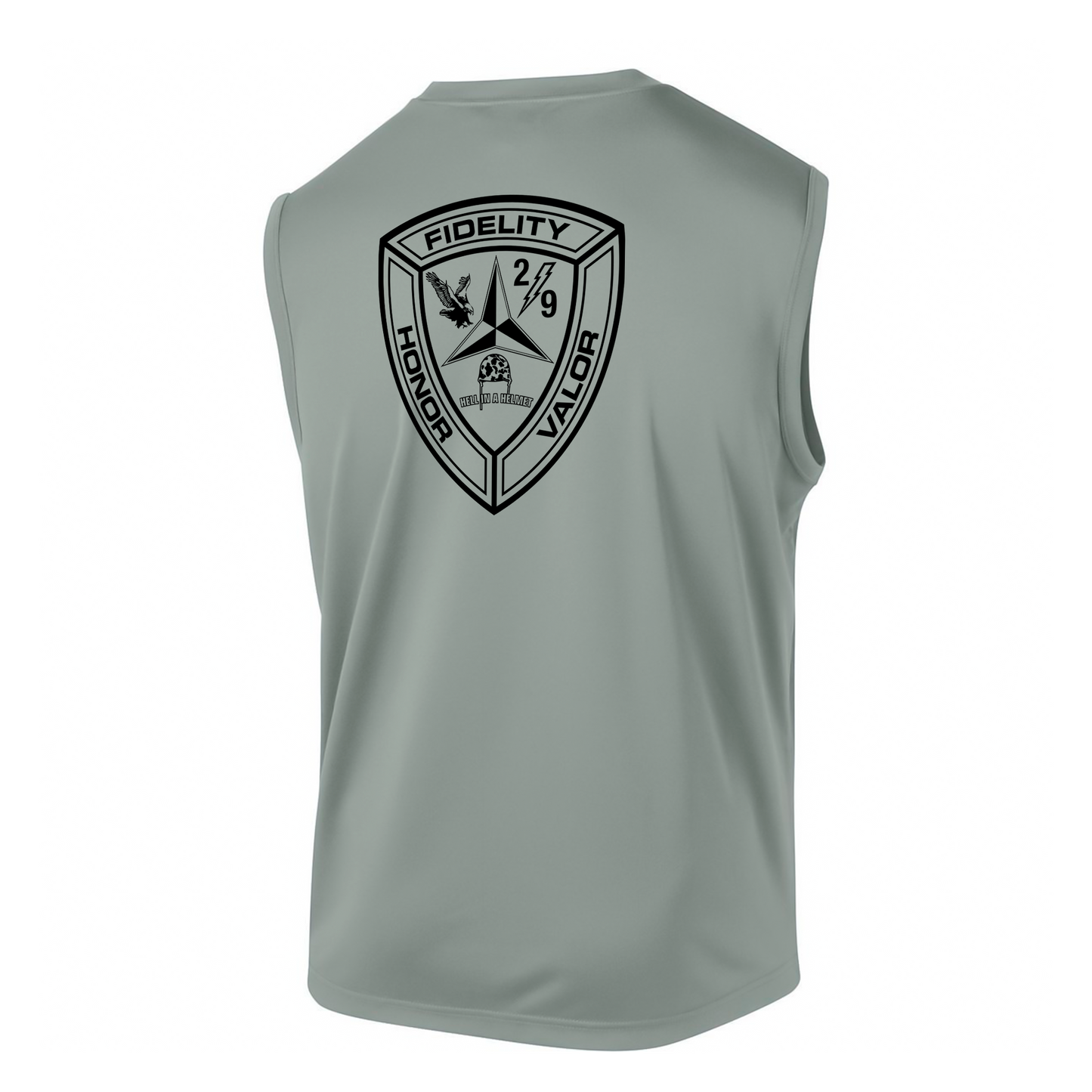 2nd Battalion 9th Marines Unit "Hell in a Helmet" DRIFIT Sleeveless, Tank, Sleeveless Hoodie