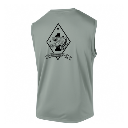 3rd Assault Amphibian Battalion "3rd Tracks" DRIFIT Sleeveless, Tank, Sleeveless Hoodie