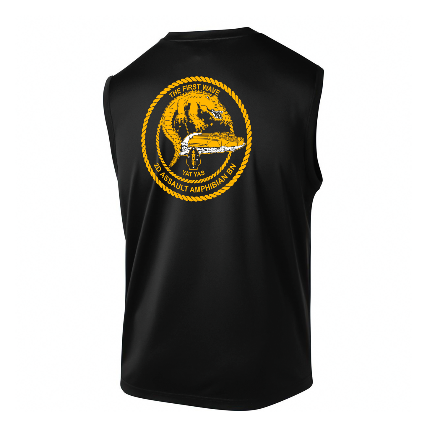 2nd Assault Amphibian Battalion "The First Wave" DRIFIT Sleeveless, Tank, Sleeveless Hoodie