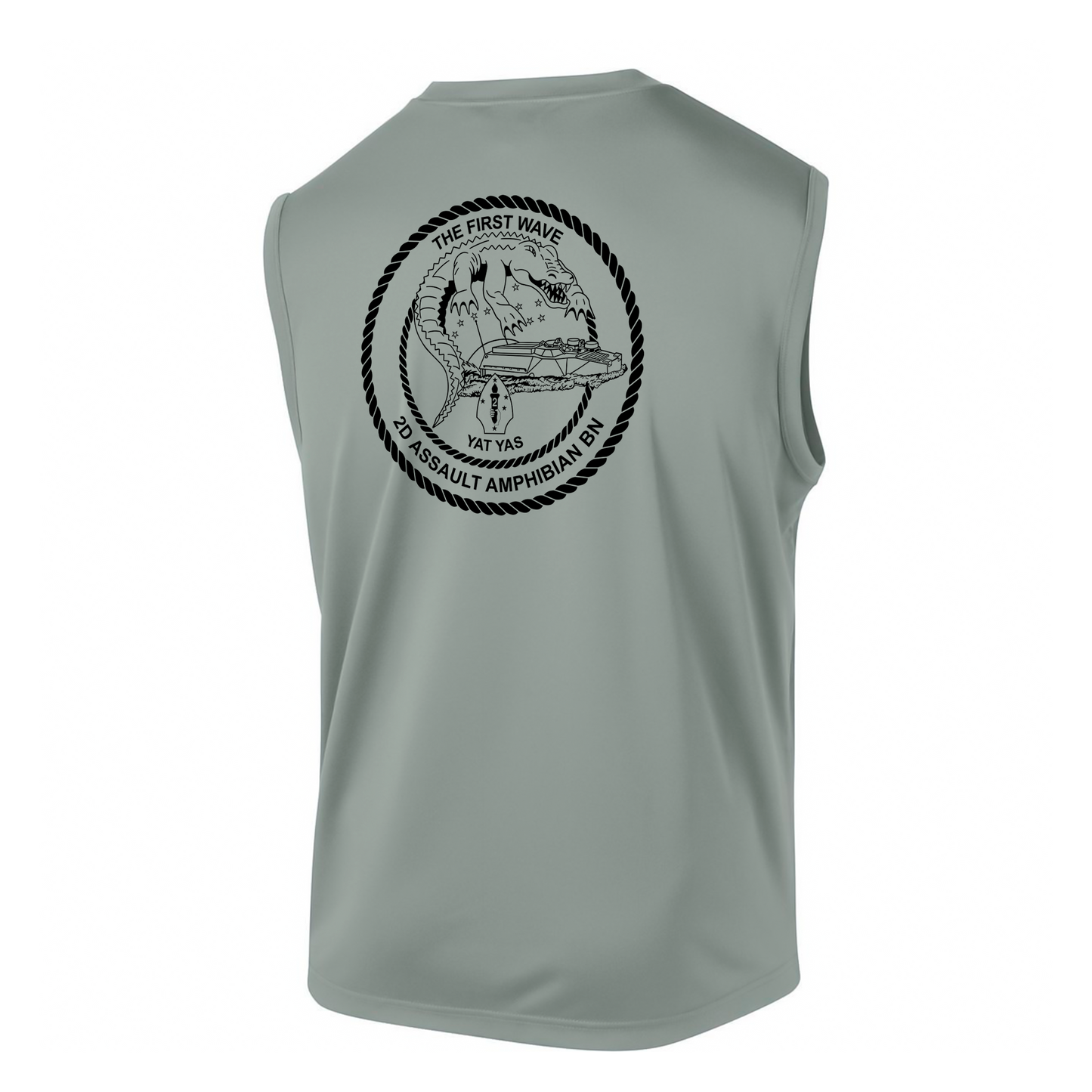 2nd Assault Amphibian Battalion "The First Wave" DRIFIT Sleeveless, Tank, Sleeveless Hoodie