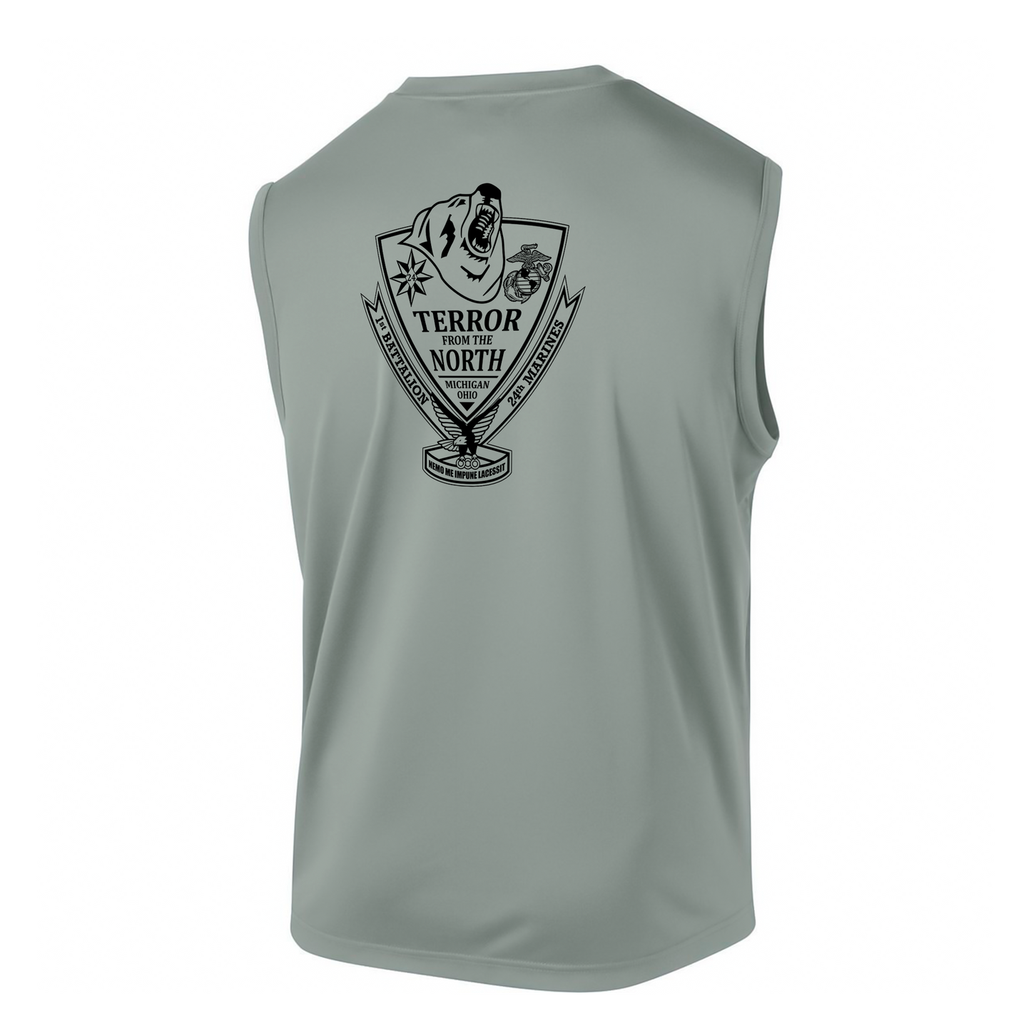 1st Battalion 24th Marines Unit "The Terror from the North"  DRIFIT Sleeveless, Tank, Sleeveless Hoodie