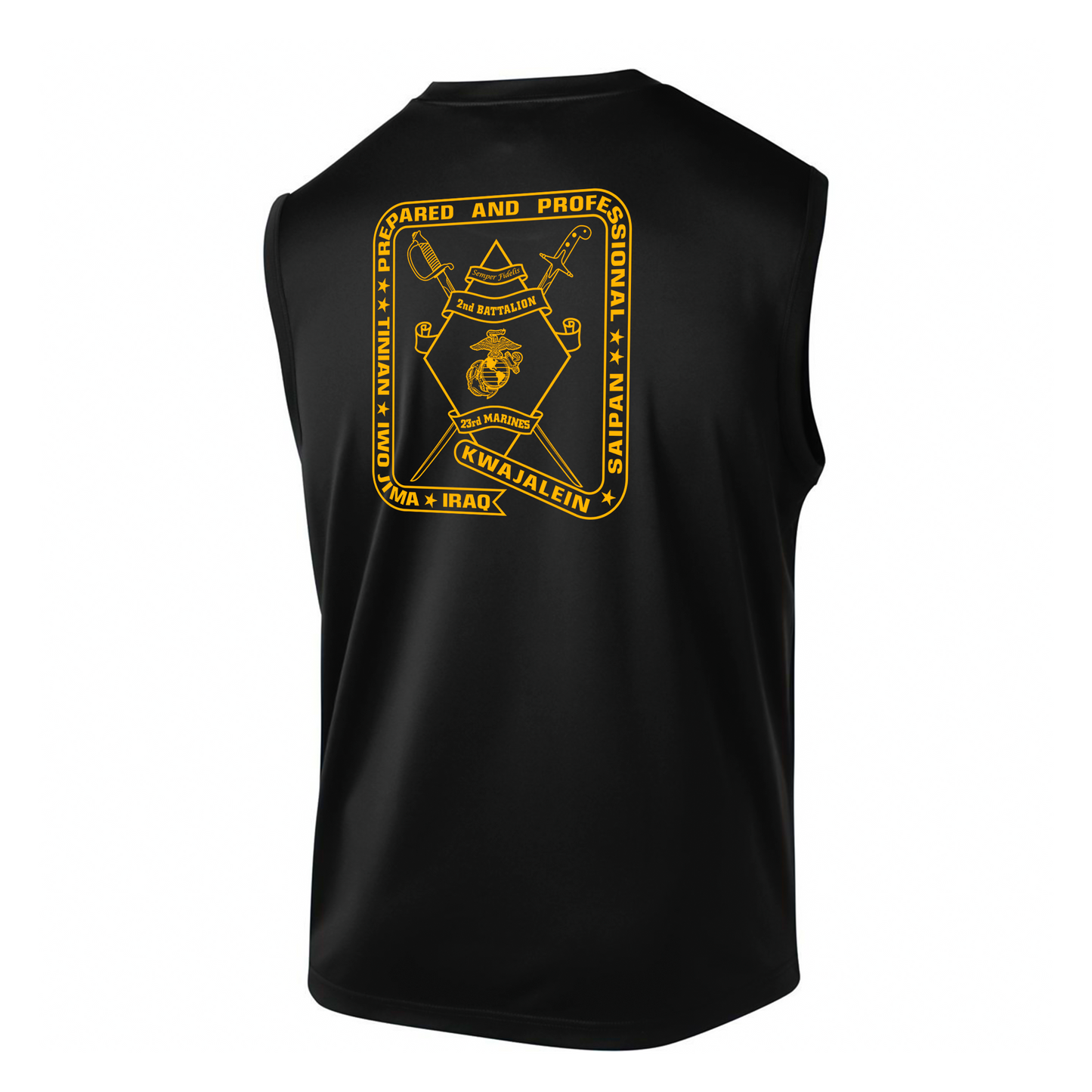 2nd Battalion 23rd Marines Unit "Prepared and Professional" DRIFIT Sleeveless, Tank, Sleeveless Hoodie