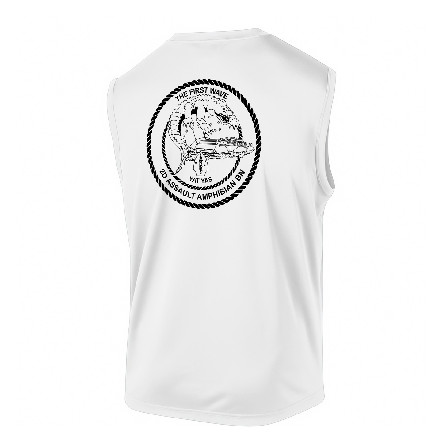 2nd Assault Amphibian Battalion "The First Wave" DRIFIT Sleeveless, Tank, Sleeveless Hoodie