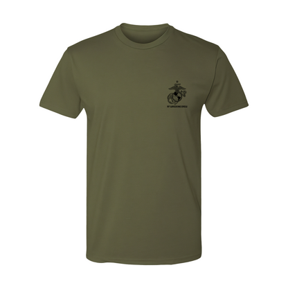 "High Speed For Your Pleasure, Encrypted For You Protection". Satellite Antenna USMC, T-Shirt