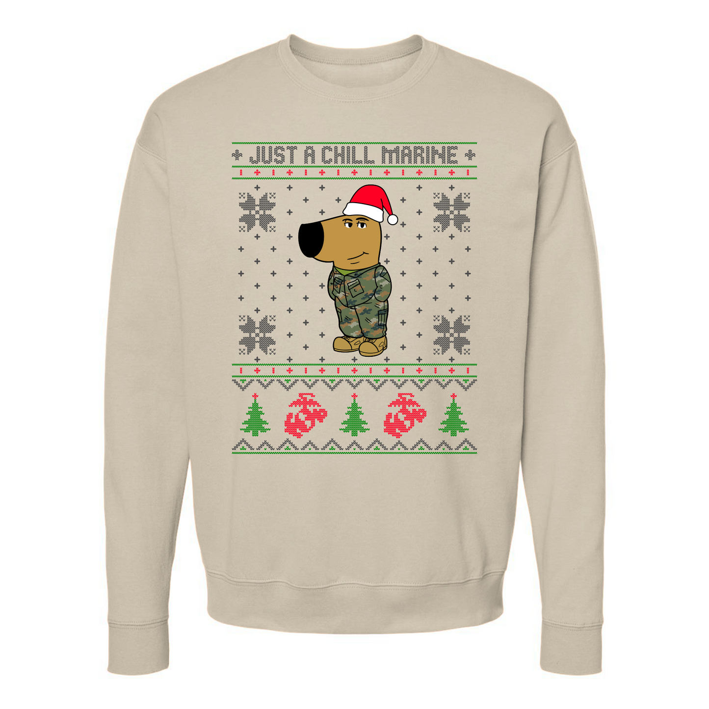 Just a Chill Marine Ugly Christmas Sweaters