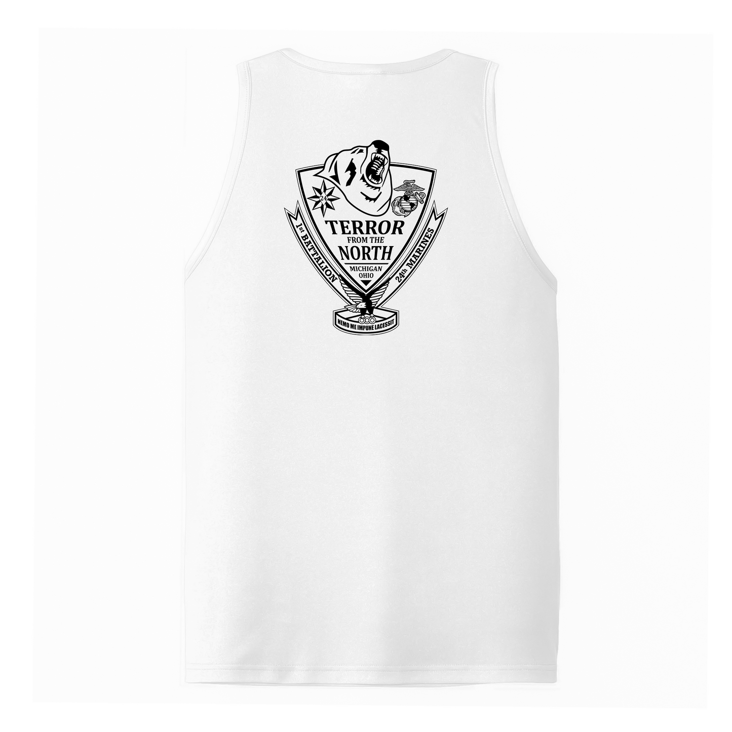 1st Battalion 24th Marines Unit "The Terror from the North"  DRIFIT Sleeveless, Tank, Sleeveless Hoodie