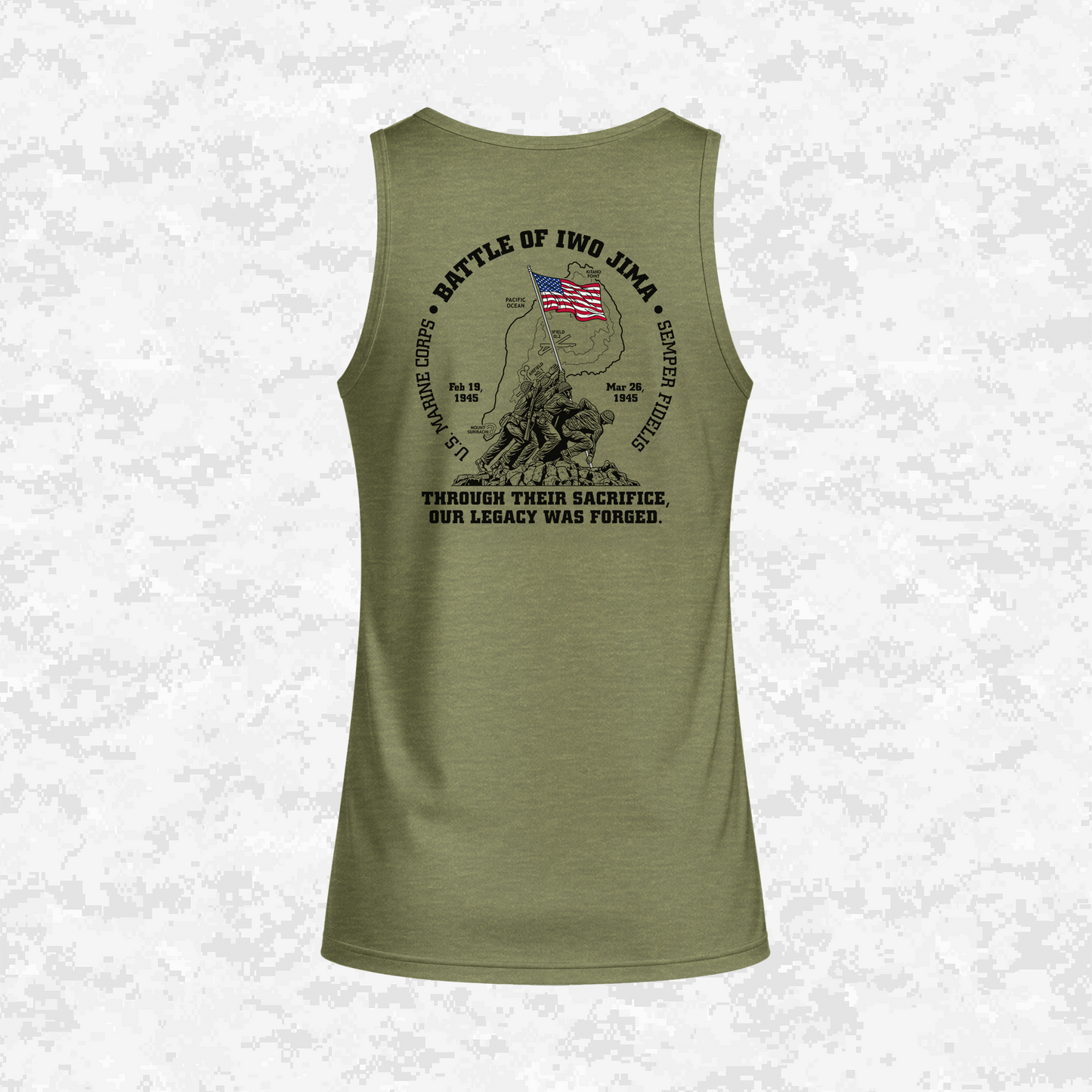 Iwo Jima | Forged Legacy | DRIFIT Sleeveless, Tank, Sleeveless Hoodie