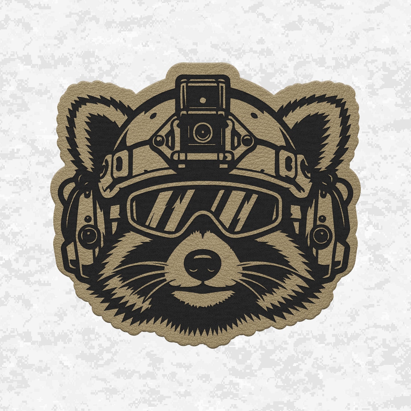 Tactical Trash Panda | Leather Patch | Velcro Backed