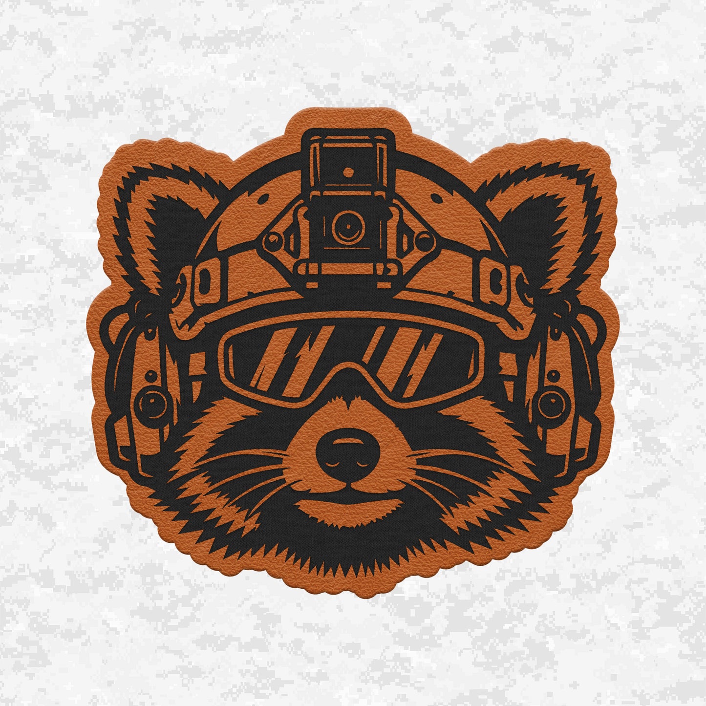 Tactical Trash Panda | Leather Patch | Velcro Backed