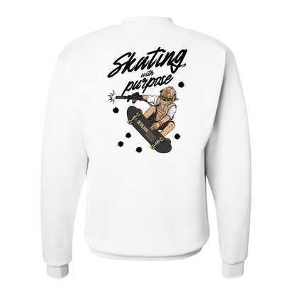 Skating With Purpose - Marine in Skate (marpat desert) Sweatshirt