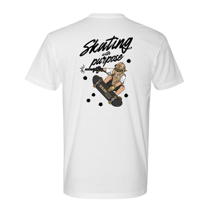 Skating With Purpose - Marine in Skate (marpat desert) Shirt