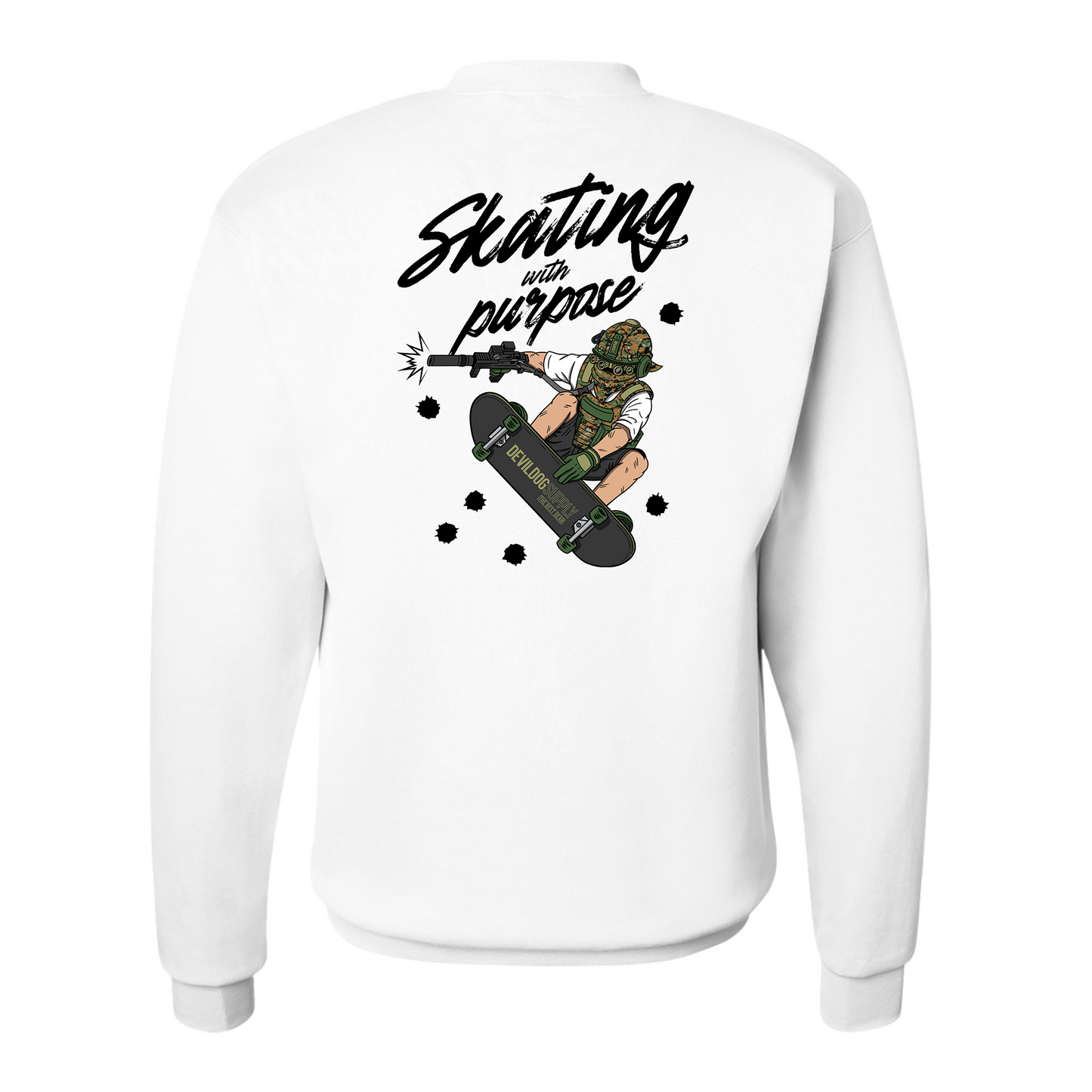 Skating With Purpose - Marine in Skate (marpat forest) Sweatshirt
