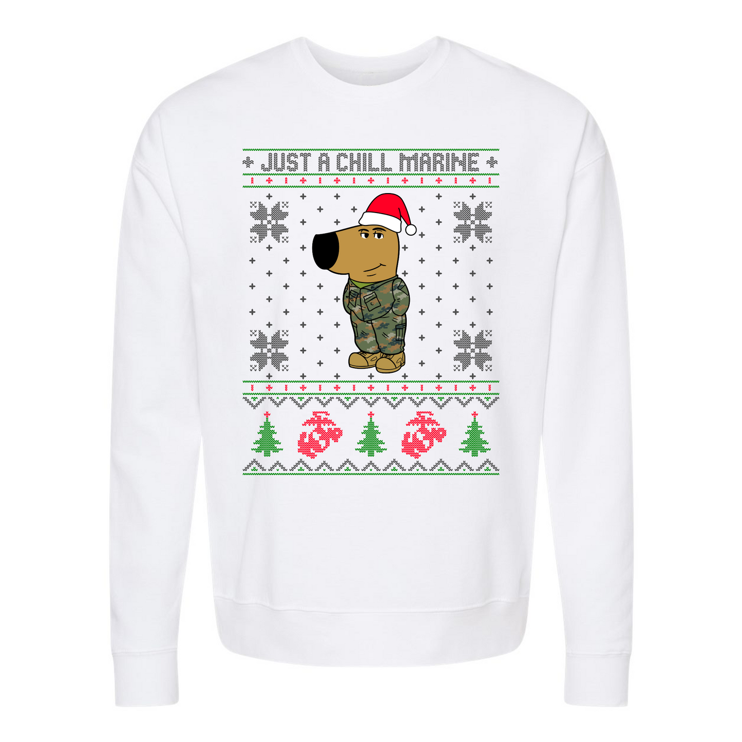 Just a Chill Marine Ugly Christmas Sweaters