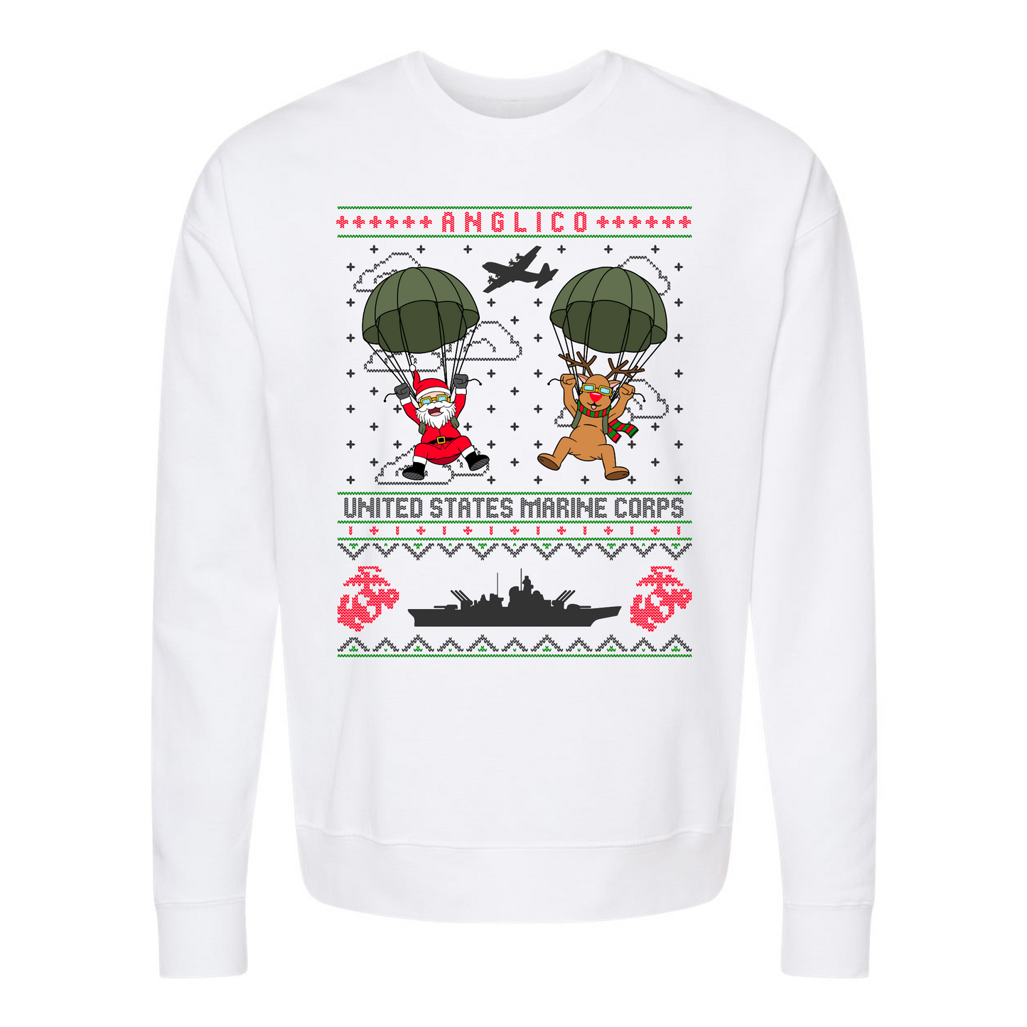 ANGLICO United States Marine Corps Ugly Christmas Sweaters