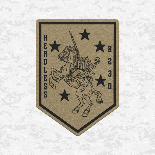 Headless 8230 | Leather Patch | Velcro Backed