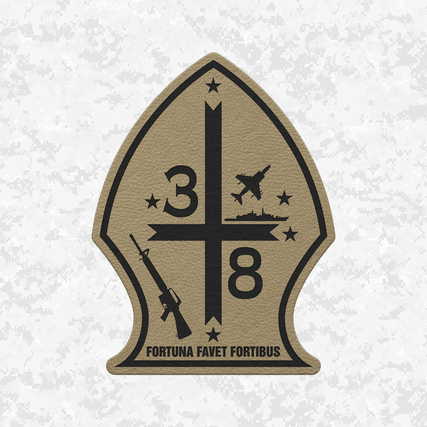 3rd Battalion 8th Marines Unit "The Commandant's Battalion" | Leather Patch | Velcro Backed