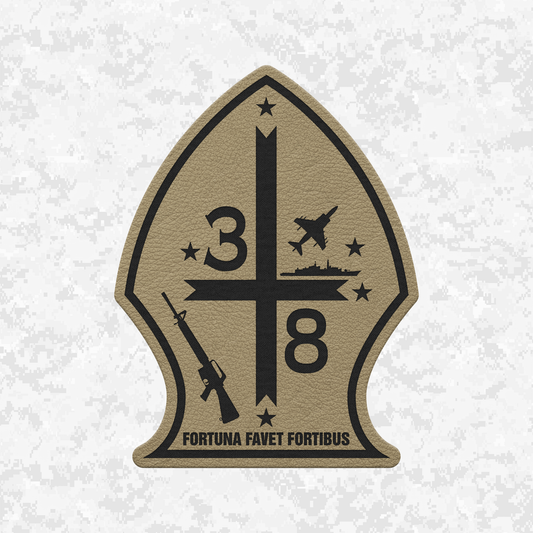 3rd Battalion 8th Marines Unit "The Commandant's Battalion" | Leather Patch | Velcro Backed