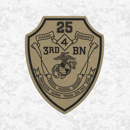 3rd Battalion 25th Marines Unit "Cold Steel Warriors" | Leather Patch | Velcro Backed