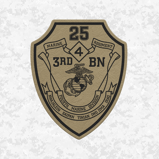 3rd Battalion 25th Marines Unit "Cold Steel Warriors" | Leather Patch | Velcro Backed