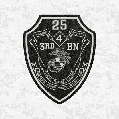 3rd Battalion 25th Marines Unit "Cold Steel Warriors" | Leather Patch | Velcro Backed