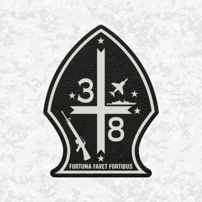 3rd Battalion 8th Marines Unit "The Commandant's Battalion" | Leather Patch | Velcro Backed